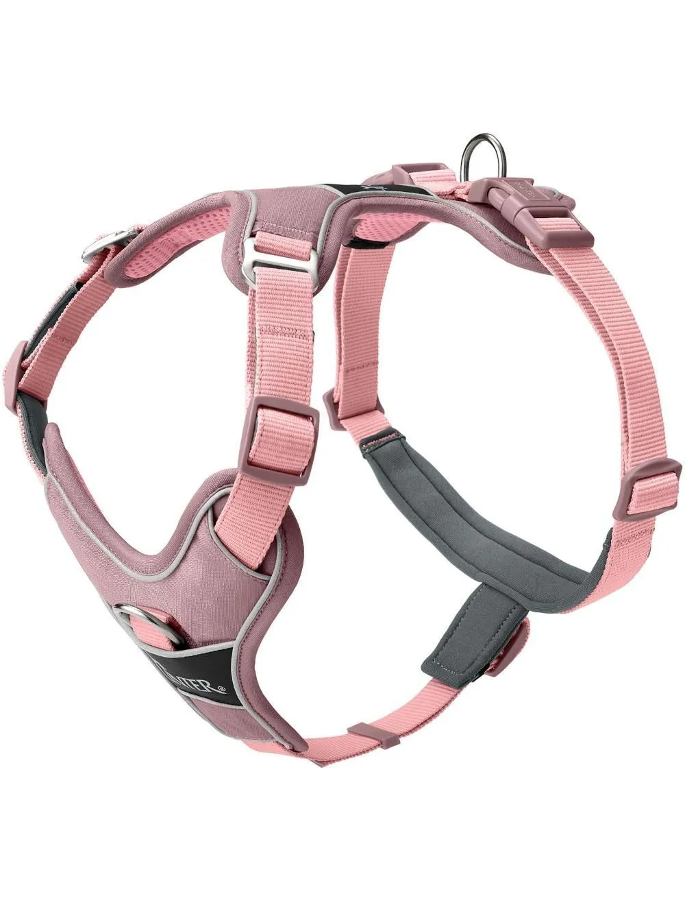 Hunter Divo Up hundesele L-XL lyserød just mave 79-107 cm - Stabil støtte og tryg kontrol